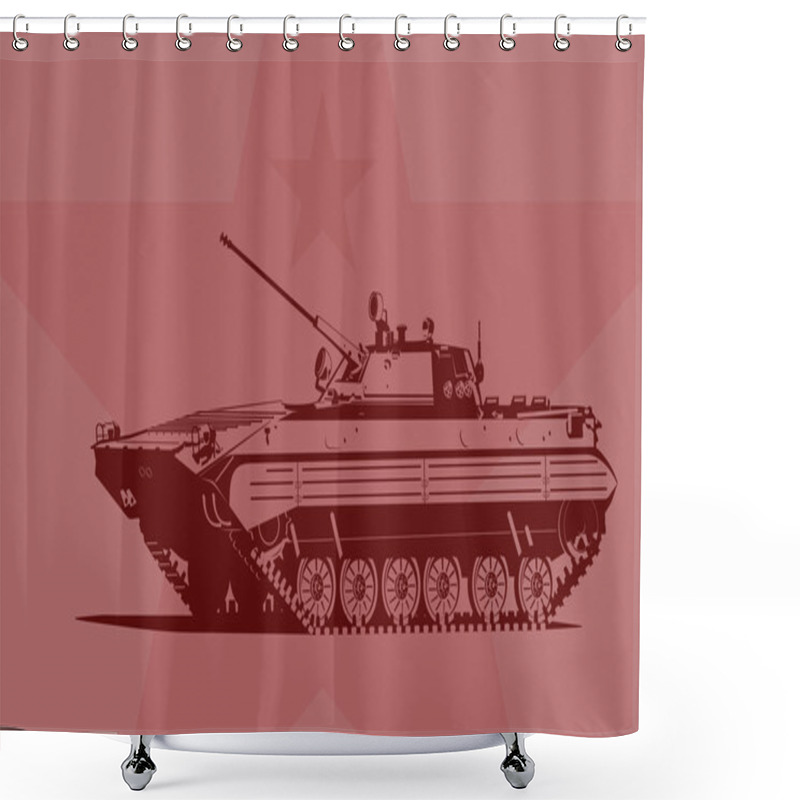 Personality  Infantry Fighting Vehicle Shower Curtains