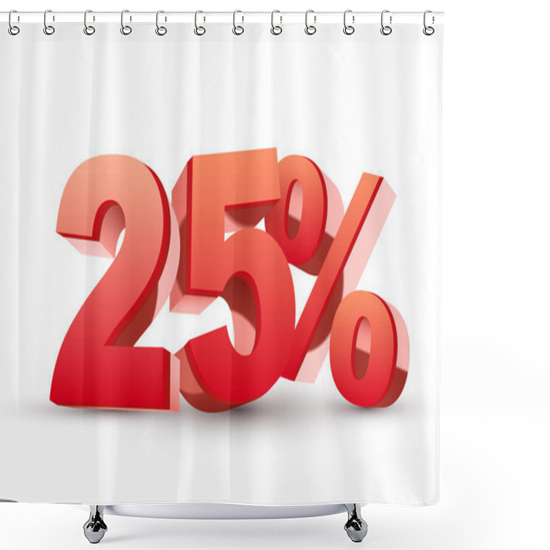 Personality  3d Shiny Red Discount Collection - 25 Percent Shower Curtains