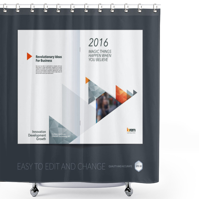 Personality  Brochure Template Layout, Cover Design Annual Report, Magazine, Shower Curtains