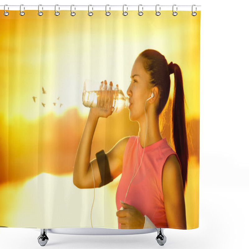 Personality  Running Woman Shower Curtains