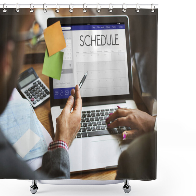 Personality  Business People Working In Office Shower Curtains