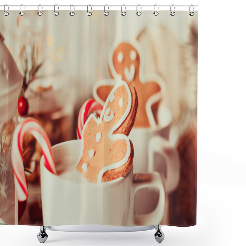 Personality  The Christmas Dessert Shower Curtains