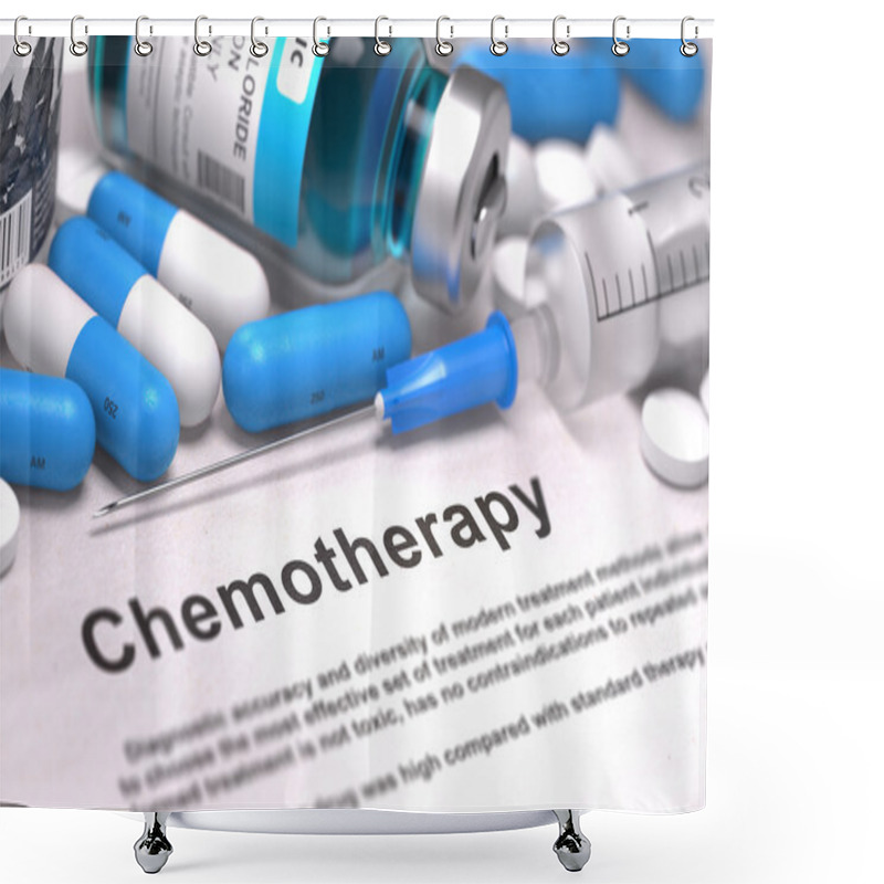 Personality  Chemotherapy - Medical Concept. Composition Of Medicame. Shower Curtains