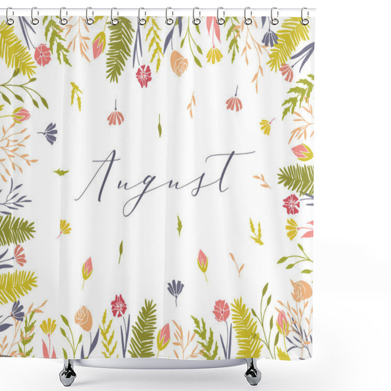 Personality  Summer Plant Frame. Shower Curtains