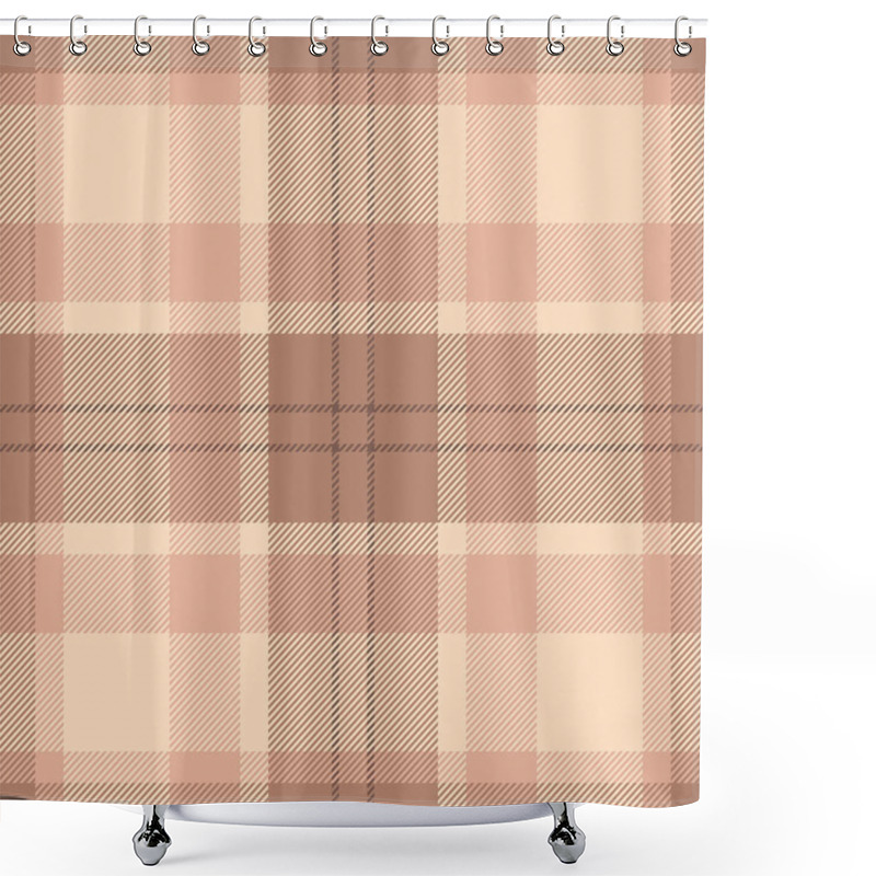 Personality  Elegant Neutral-toned Plaid Pattern.  Perfect For Textile Design, Website Backgrounds, Or Fashion Projects. Soft, Earthy Color Palette Creates A Calming And Sophisticated Aesthetic. Shower Curtains