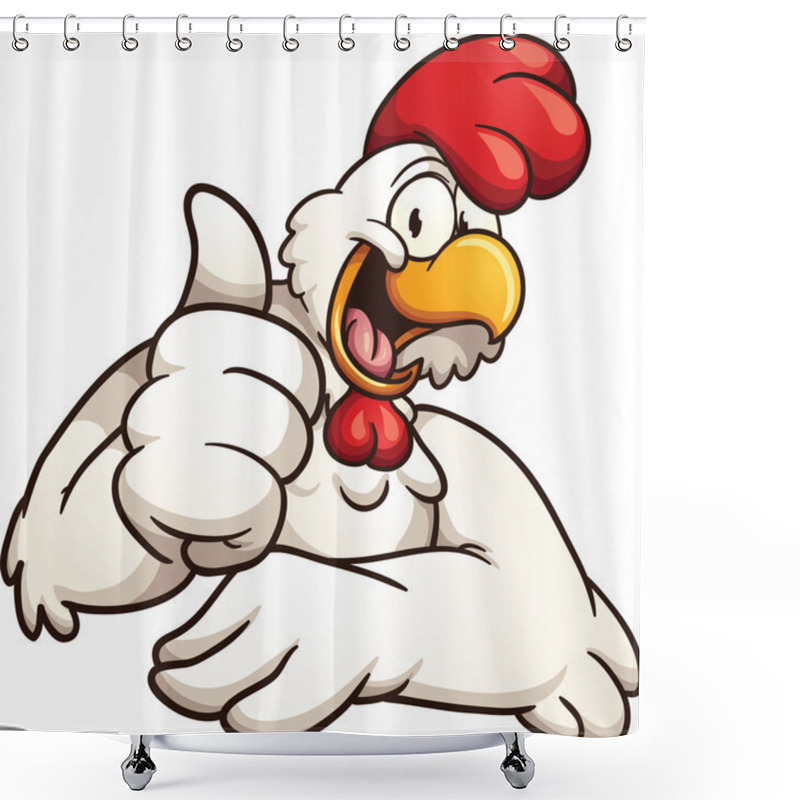 Personality  Cartoon Chicken Shower Curtains