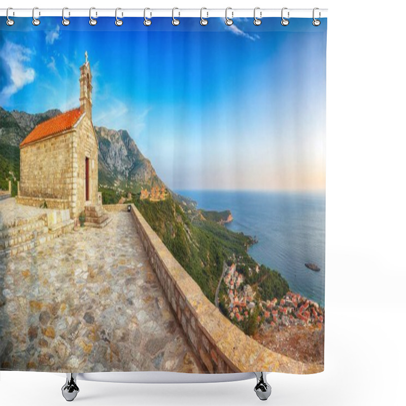 Personality  The Church Of St. Sava In Montenegro, Near The Island Of Sveti Stefan Near Budwa. Location: Church St. Sava, Montenegro, Balkans, Adriatic Sea, Europe Shower Curtains