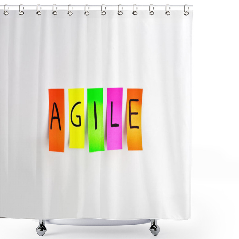 Personality  Image Inscriptions Of Agile. Shower Curtains