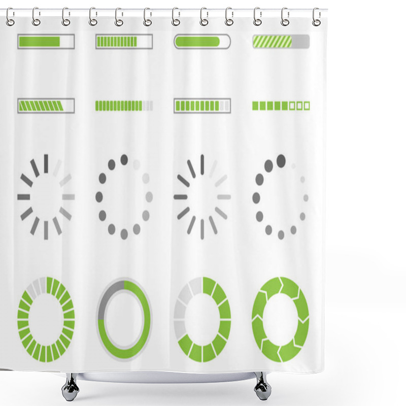 Personality  Loading Icons, Load Indicator Sign Shower Curtains