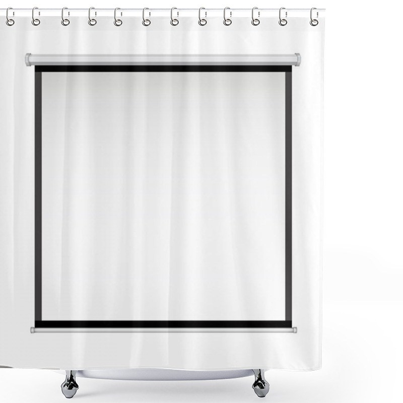 Personality  Projector Screen On White Background Shower Curtains