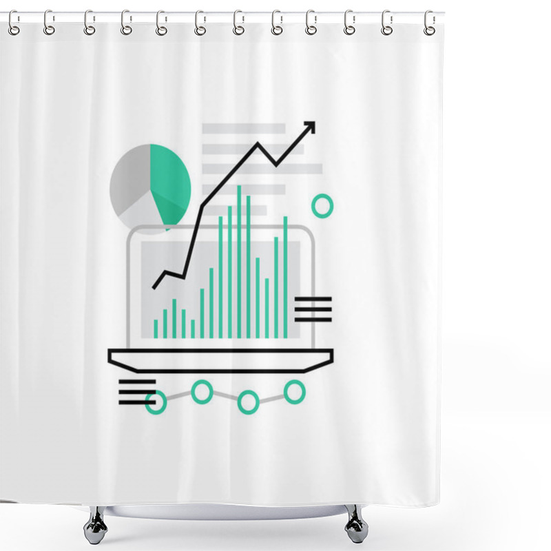 Personality  Traffic Growth Monoflat Icon Shower Curtains