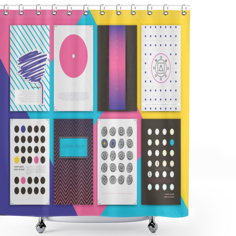 Personality  Collection Of Templates Shower Curtains