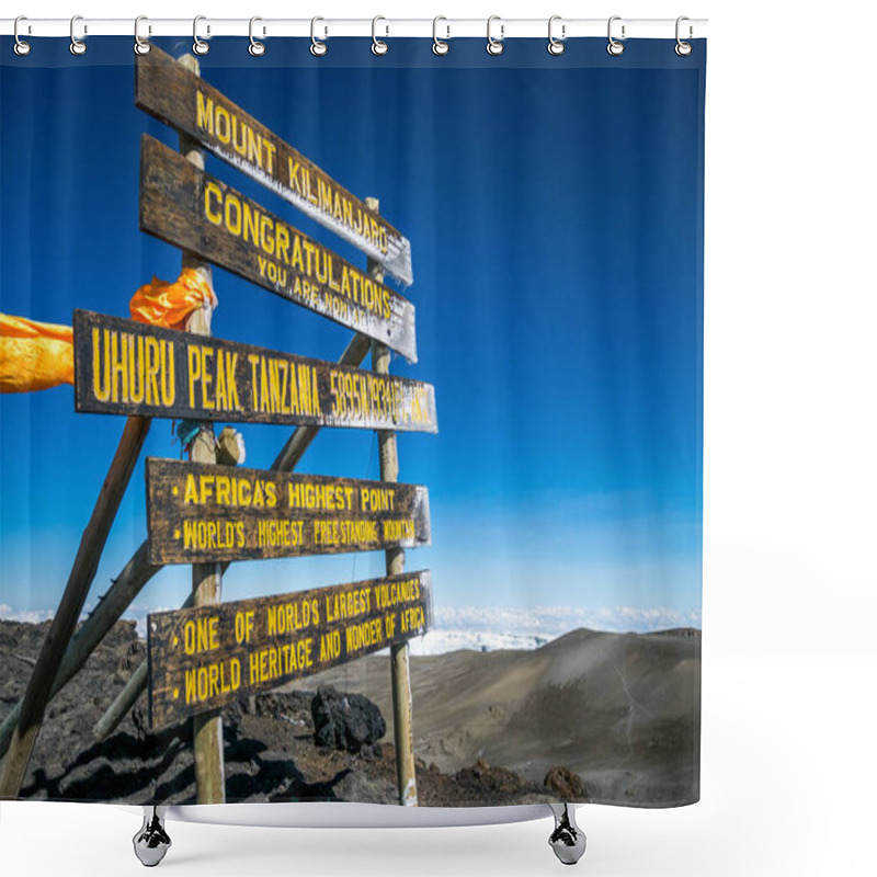 Personality  Uhuru Peak, Mount Kilimanjaro, Tanzania Shower Curtains