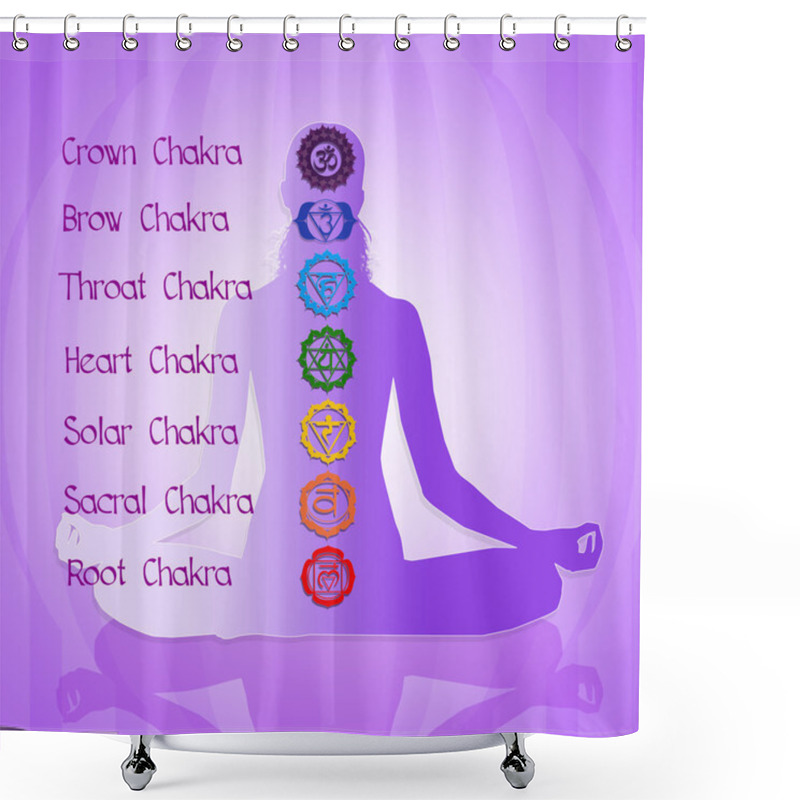 Personality  Seven Chakras Shower Curtains