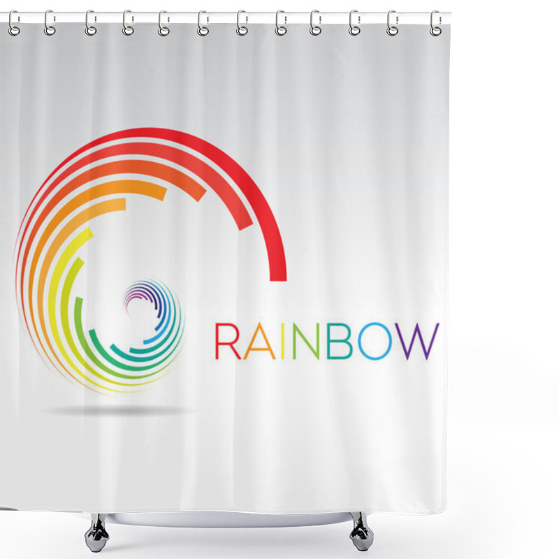 Personality  Rainbow Icon Shower Curtains