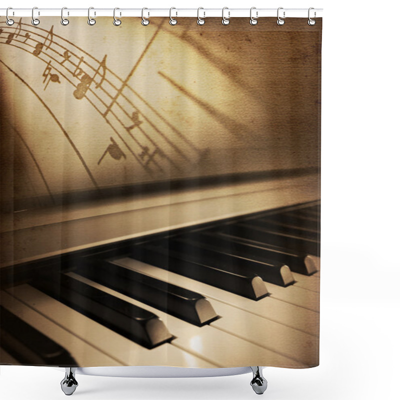 Personality  Piano Elegance Shower Curtains