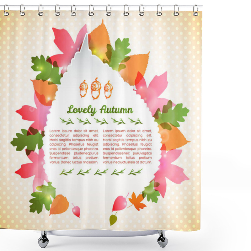 Personality  Abstract Autumn Poster Shower Curtains