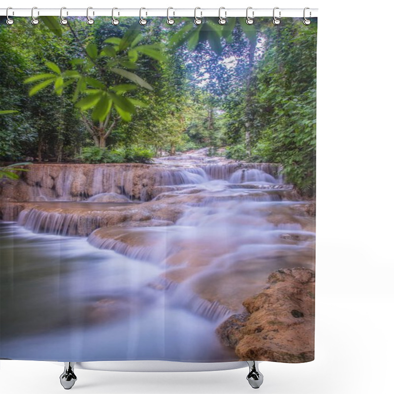 Personality  Mae Kae 2 (Kaofu) Waterfall. Shower Curtains