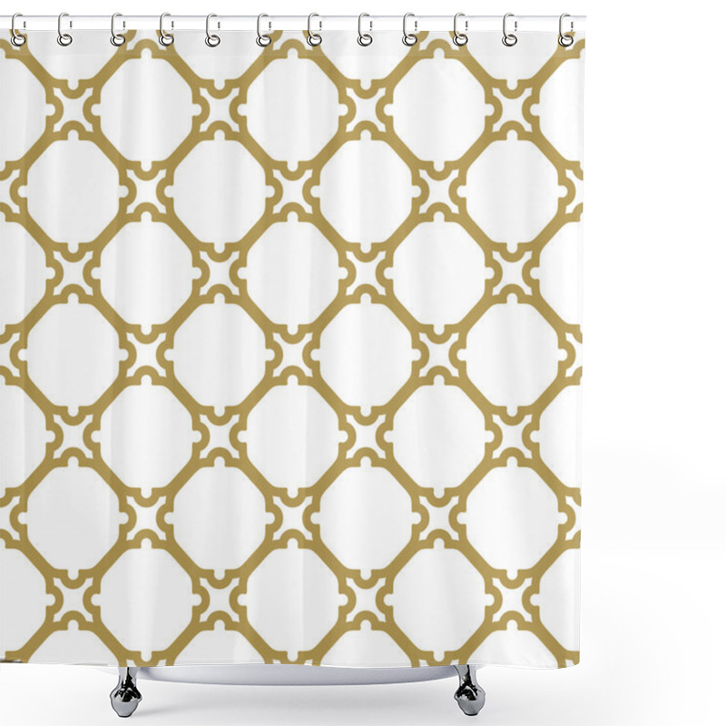 Personality  Geometric Seamless Vector Abstract Pattern Shower Curtains