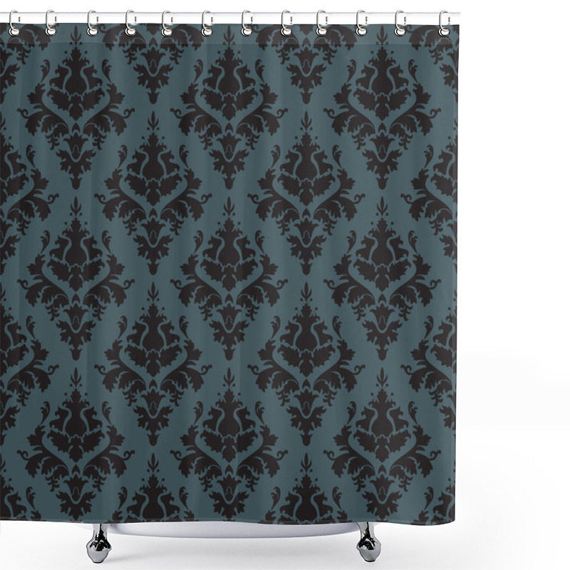 Personality  Damask Seamless Pattern Shower Curtains