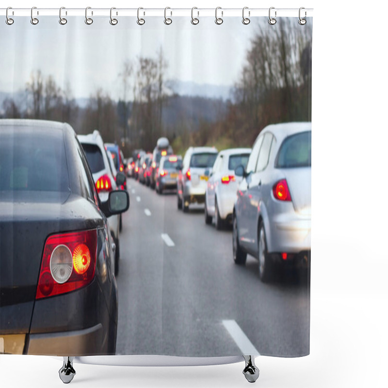 Personality  Traffic Jam On The Highway Shower Curtains