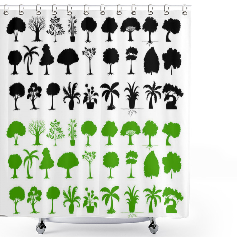 Personality  Variety Of Trees Shower Curtains