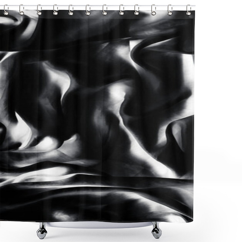 Personality  Luxury Monochrome Soft Satin Flatlay Background Texture, Holiday Shower Curtains