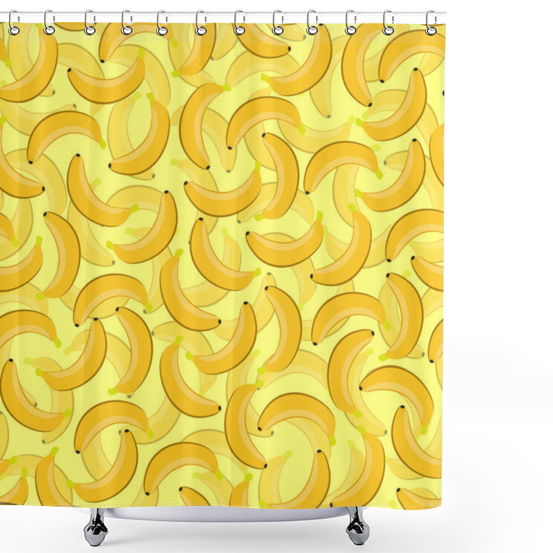 Personality  Yellow Bananas Seamless Pattern Shower Curtains