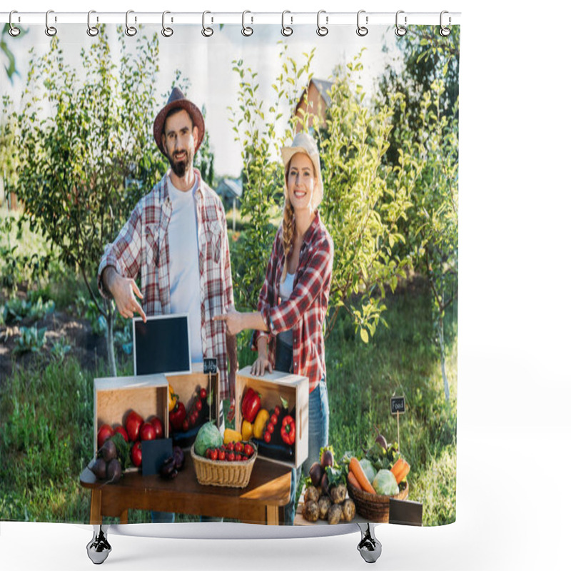 Personality  Farmers Selling Vegetables    Shower Curtains