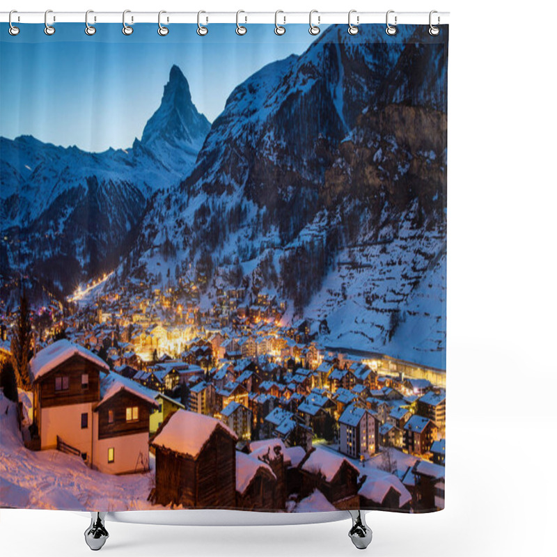 Personality  Amazing View Of Matterhorn Peak From Zermatt Shower Curtains