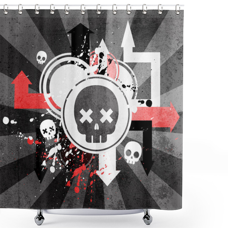 Personality  Abstract Scull Illustration,  Vector Illustration   Shower Curtains