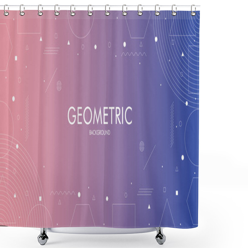 Personality  Creative Geometric Background Design. With Graphic For Vector Illustration, Background Design Shower Curtains