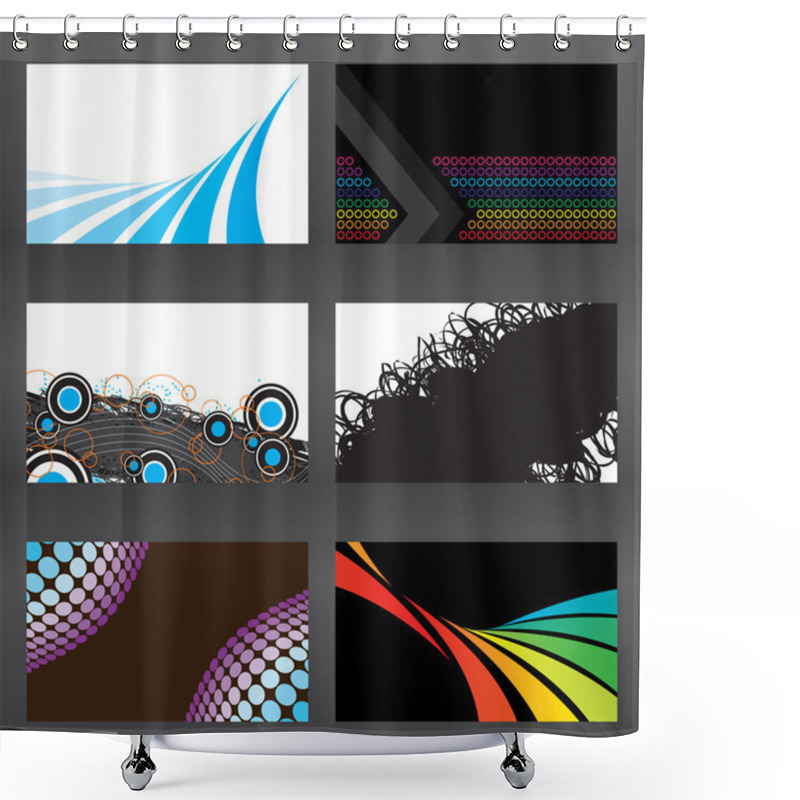 Personality  Vector Business Cards Shower Curtains