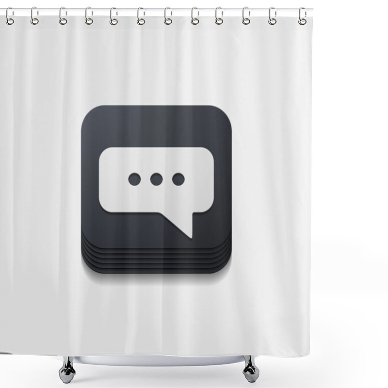 Personality  Square Button: Bubble Shower Curtains