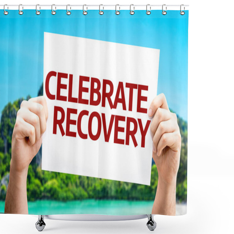 Personality  Celebrate Recovery Card Shower Curtains