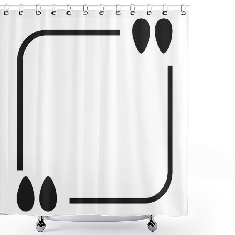 Personality  Square Frame For A Quote. Text Bubble Shower Curtains