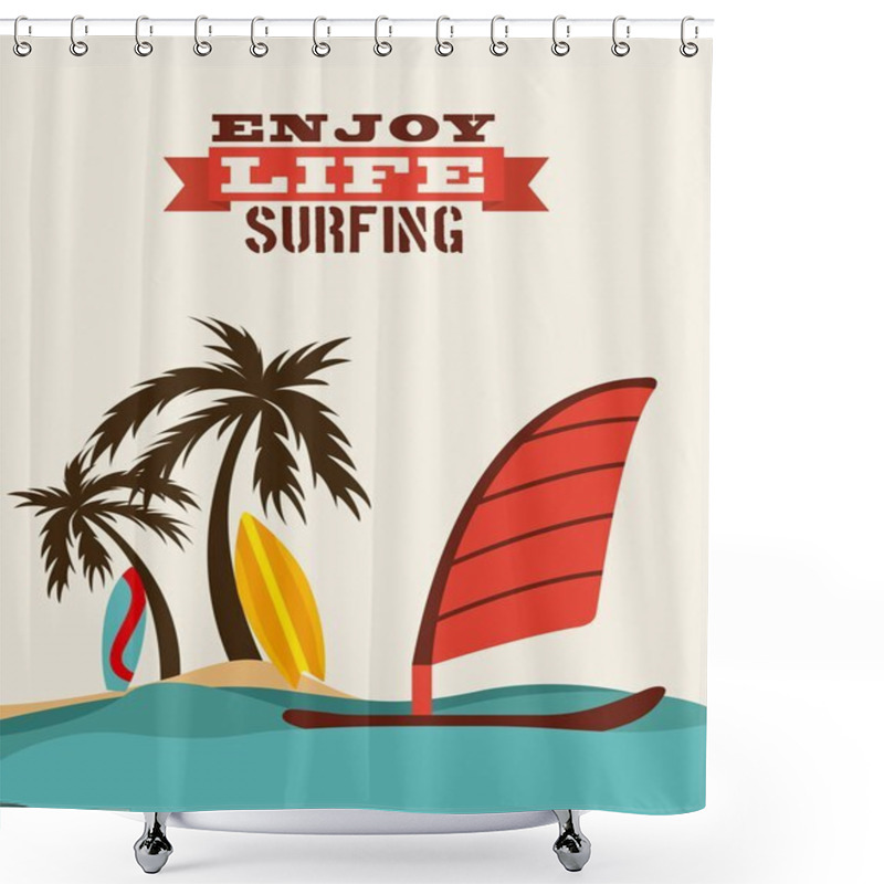 Personality  Surfing Design  Shower Curtains