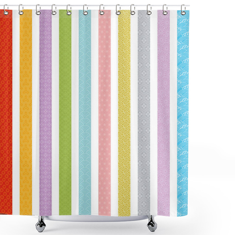 Personality  Banners Of Japanese Traditional Design. Shower Curtains