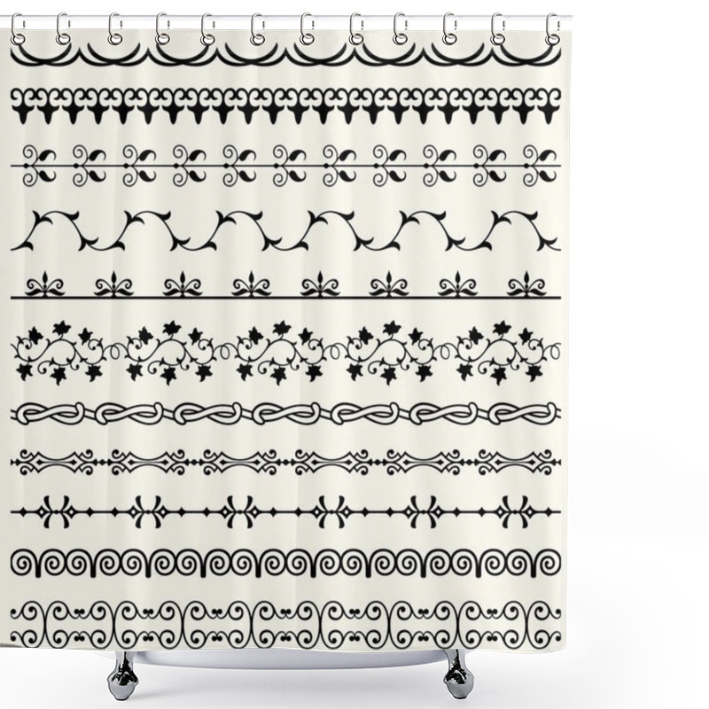 Personality  Design Horizontal Elements Shower Curtains