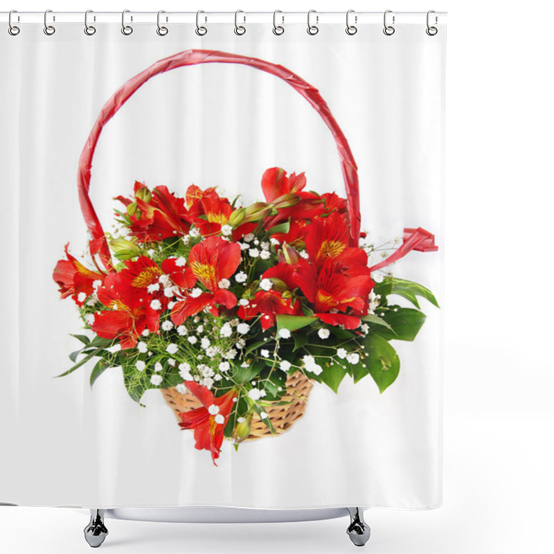 Personality  Flowers In Punnet Shower Curtains