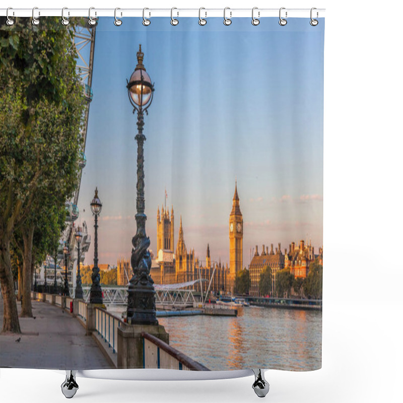 Personality  Famous Big Ben During Sunset In London, England, UK Shower Curtains