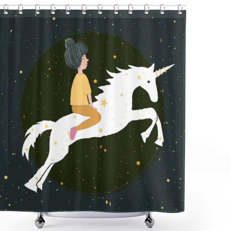 Personality  Magic Greeting Card Design Shower Curtains