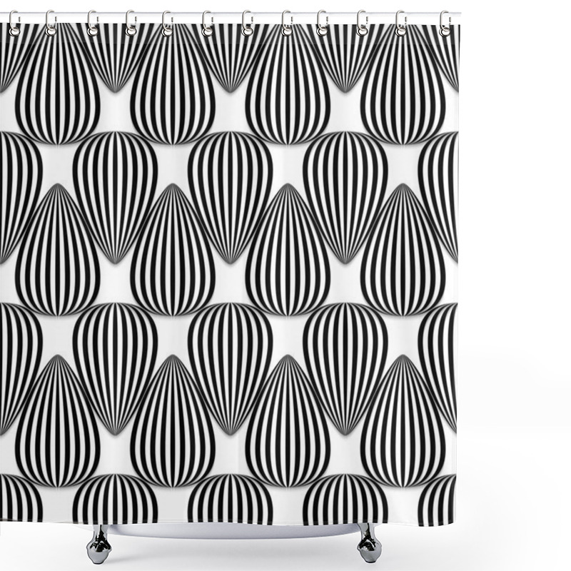 Personality  Texture With Abstract Elements Shower Curtains