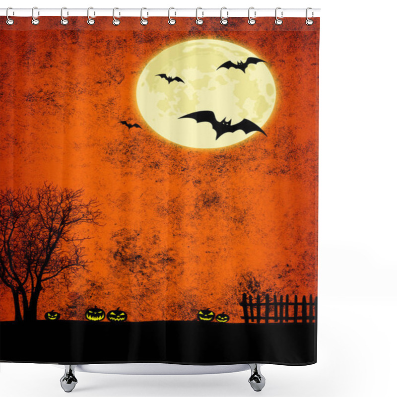 Personality  Halloween Grunge Background Illustration Shower Curtains