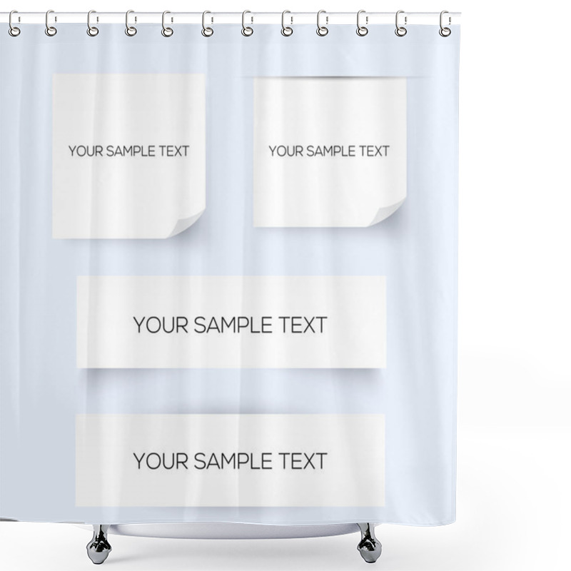 Personality  Set Of Four Sheets Of Paper Shower Curtains