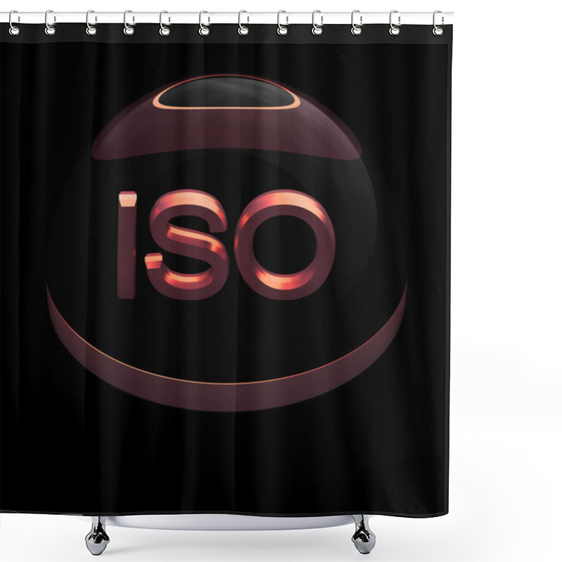 Personality  3D Style File Format Icon - ISO Shower Curtains