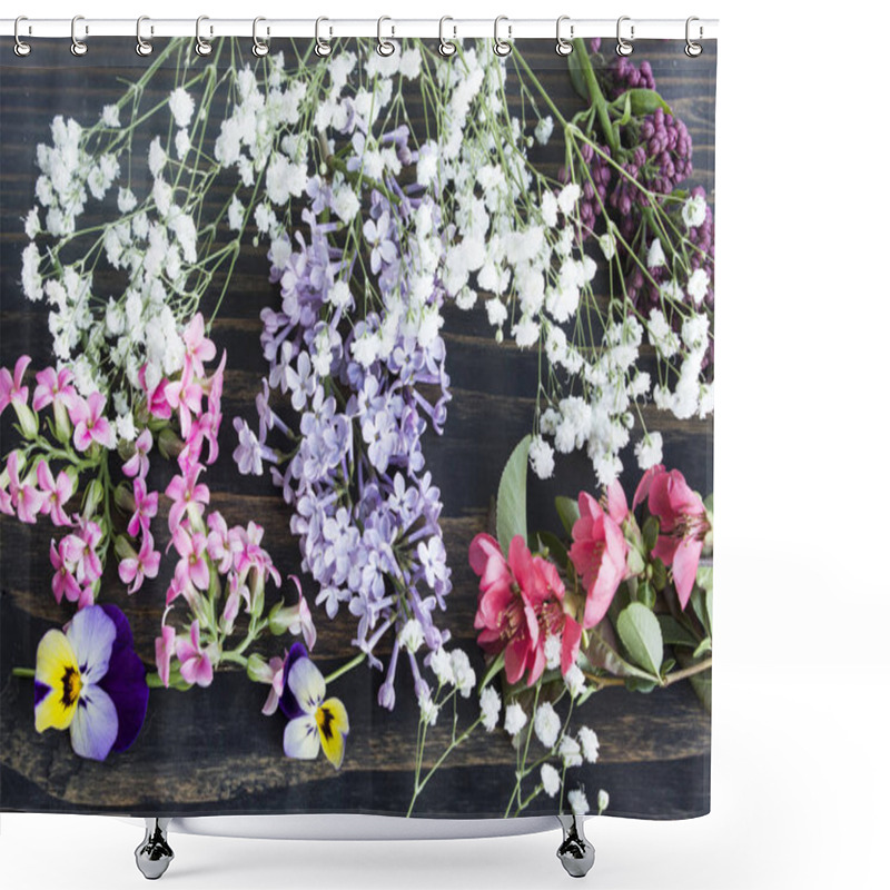 Personality  Various Spring Flowers Shower Curtains