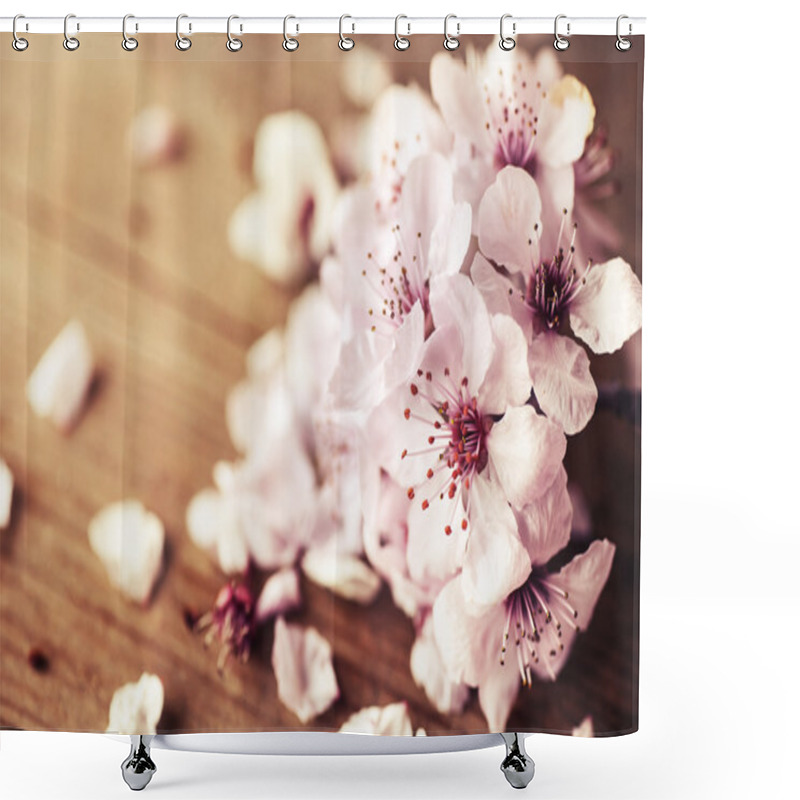 Personality  Cherry Tree Blossom  Flowers Shower Curtains