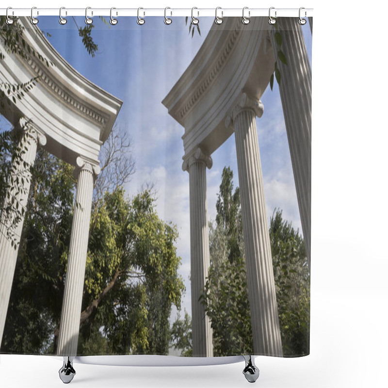 Personality  Colonnade In The Garden Named After Karaev In Evpatoria Shower Curtains