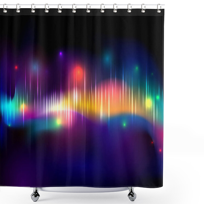 Personality  Aurora Borealis Shiny, Abstract Vector Aurora Australis Backgrou Shower Curtains